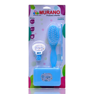 Kit Banho c/ Prend. de Chupetas Escova/Pente/Sab. (Blister)