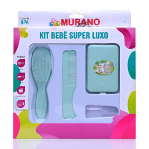 Kit Bebê Super Luxo Escova/Pente/Sab. e Massageador